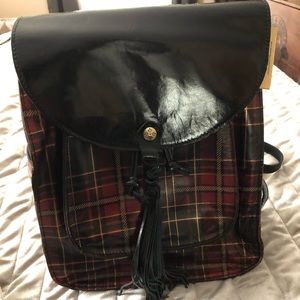Jovanna Tartan backpack purse